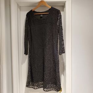 WEAVZ Designer DressBLACK Lace Applique - (round neck)100% PolyesterSize XL